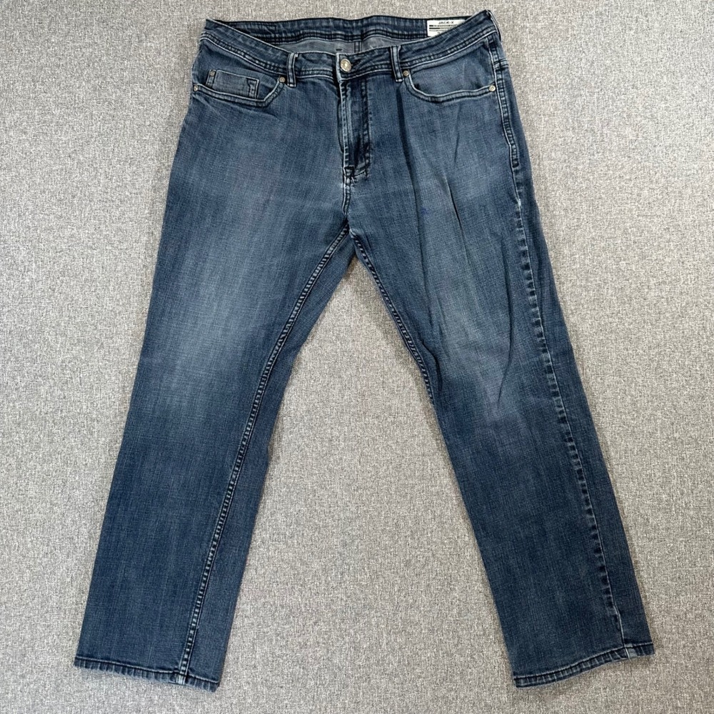 Buffalo David Bitton Jack-X Slim Straight Stretch Mens Jeans Blue 36x30 Denim